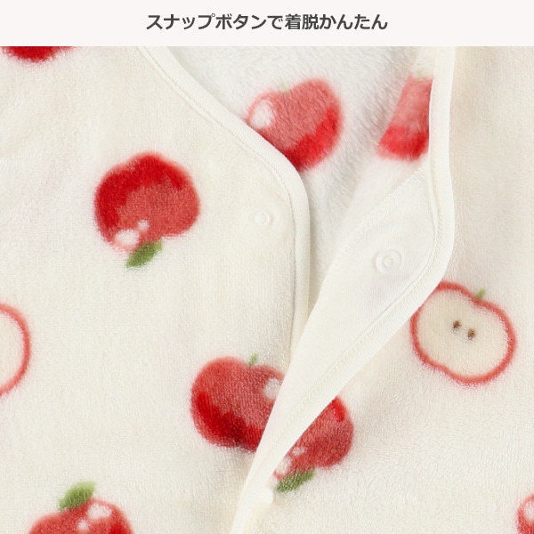 フリースベスト（りんご柄）