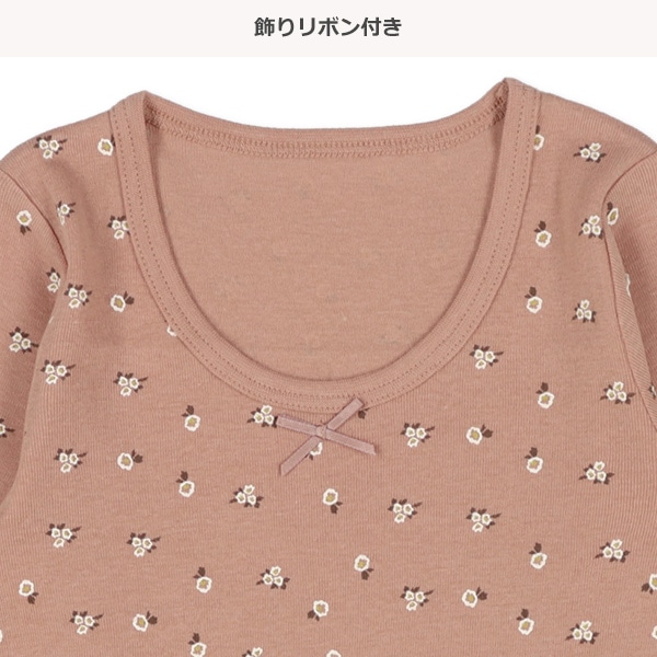 HOTWRAP）3枚組長袖シャツ肌着（チェリー・小花）