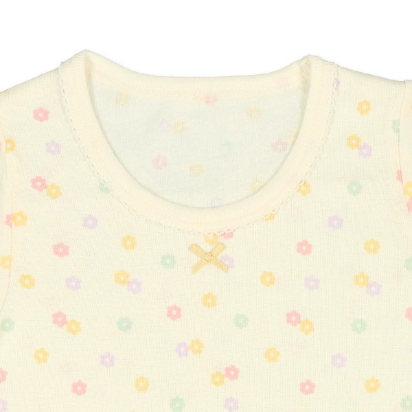 HOTWRAP）3枚組半袖シャツ肌着（うさぎ・無地・花柄）