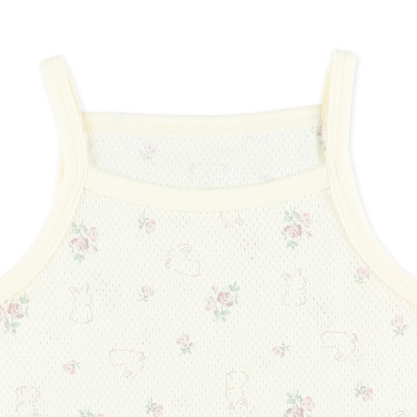 3枚組メッシュキャミソール肌着（うさぎ・チェリー）