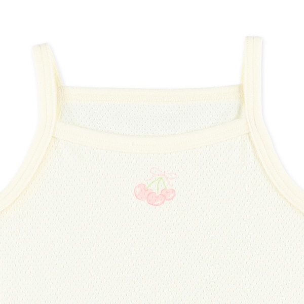 3枚組メッシュキャミソール肌着（うさぎ・チェリー）