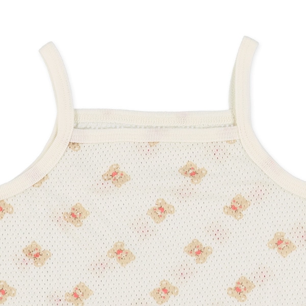 DRYWRAP）3枚組メッシュキャミソール肌着（くま・ハート）