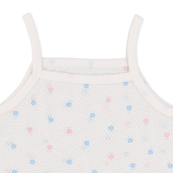 DRYWRAP）3枚組メッシュキャミソール肌着（小花・無地・うさぎ）