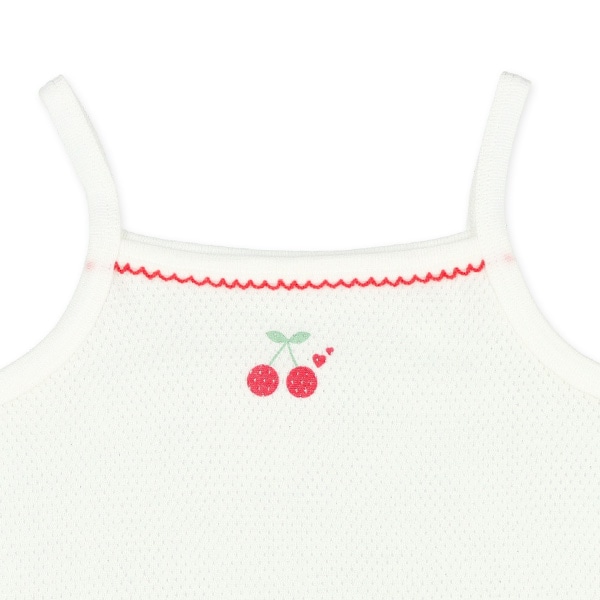 3枚組メッシュキャミソール肌着（チェリー・ハート）