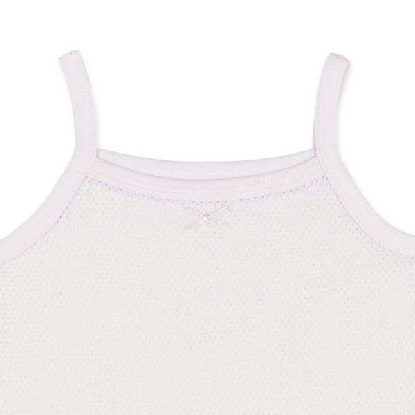 DRYWRAP）4枚組メッシュキャミソール肌着（リボン・無地）