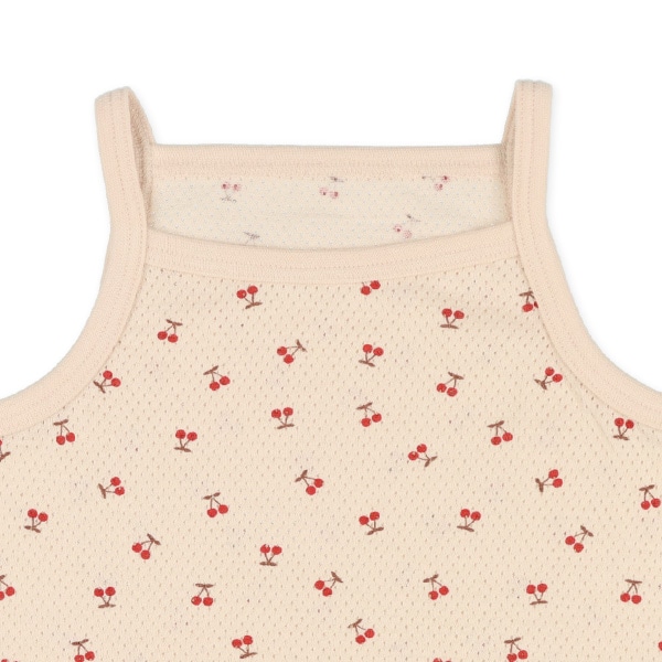 3枚組メッシュキャミソール肌着（チェリー）