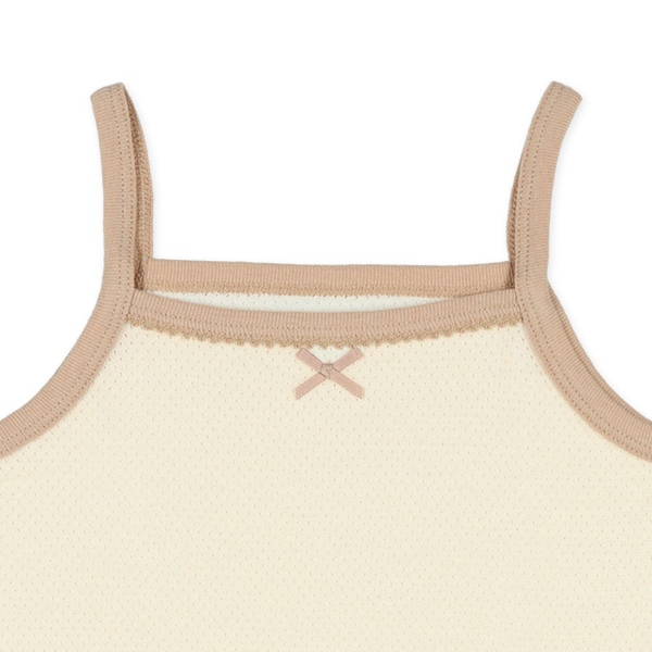 3枚組メッシュキャミソール肌着（リボン）