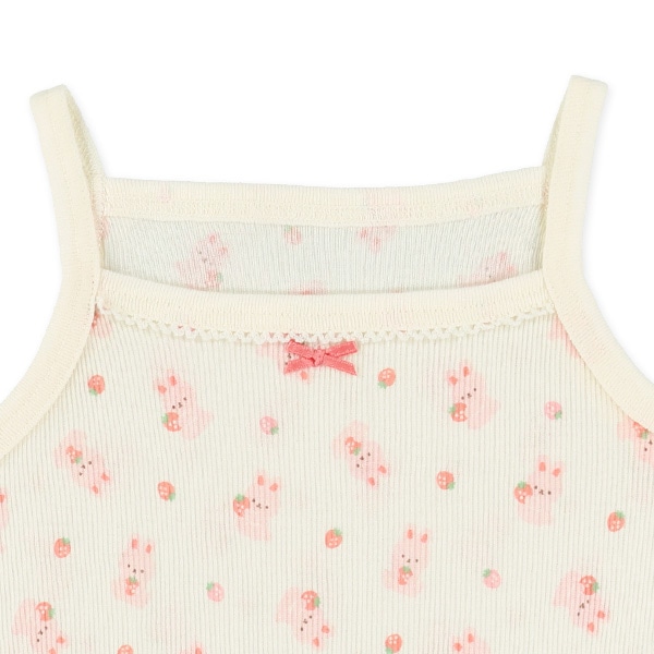 3枚組キャミソール肌着（うさぎ・ハート）