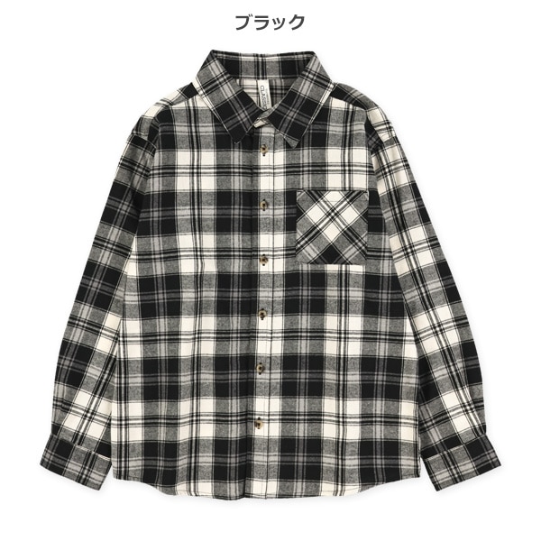 ビエラチェック柄長袖シャツ