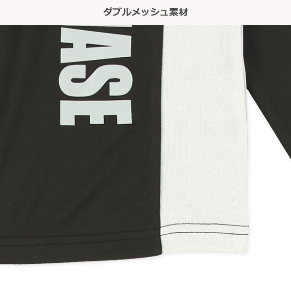 ダブルメッシュ縦ロゴ長袖Tシャツ