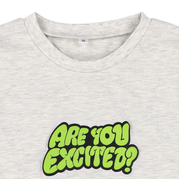 発泡プリントロゴレイヤード風長袖Tシャツ