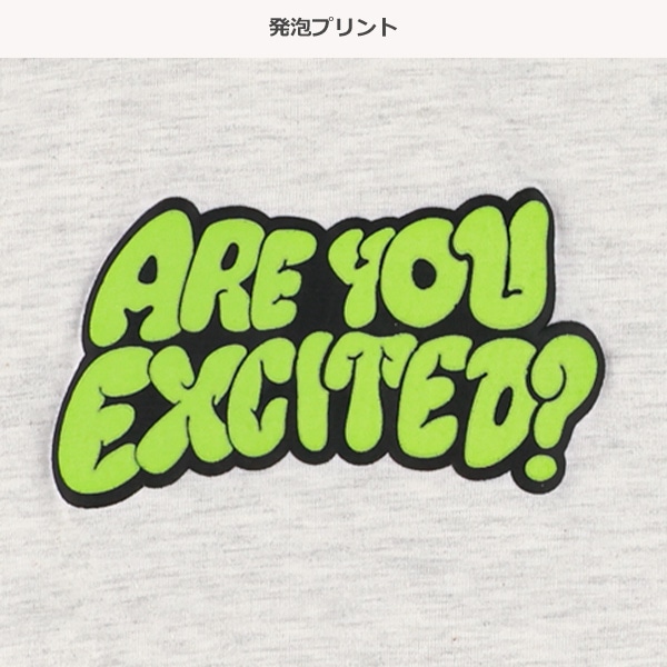 発泡プリントロゴレイヤード風長袖Tシャツ