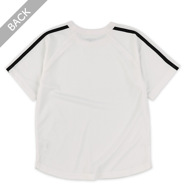ポリエステルメッシュ肩2ライン半袖Tシャツ