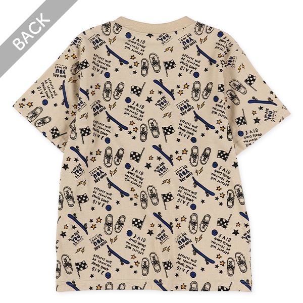 スニーカースケボー柄半袖Tシャツ
