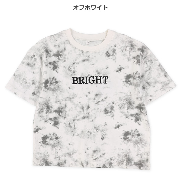 ムラ染め風星プリント半袖Tシャツ
