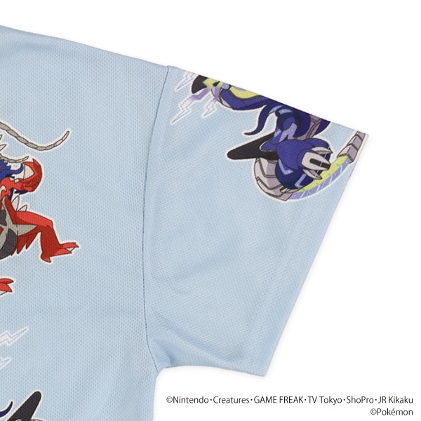 ポリエステルメッシュ総柄半袖Tシャツ（ポケモン）