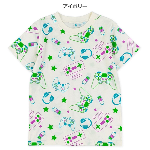 ゲーム総柄半袖Tシャツ