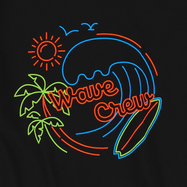 サーフネオンプリント半袖Tシャツ