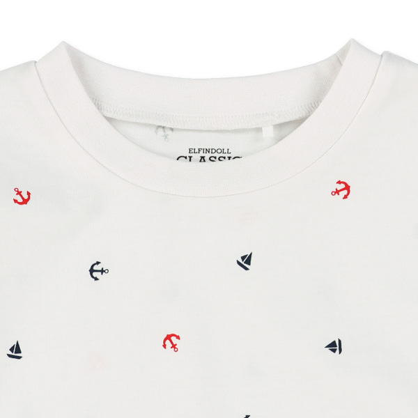 マリン総柄プリント半袖Tシャツ