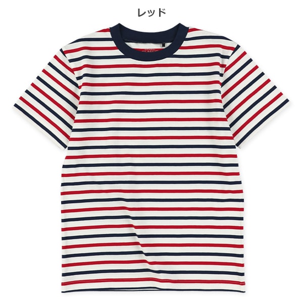 シングルボーダー半袖Tシャツ