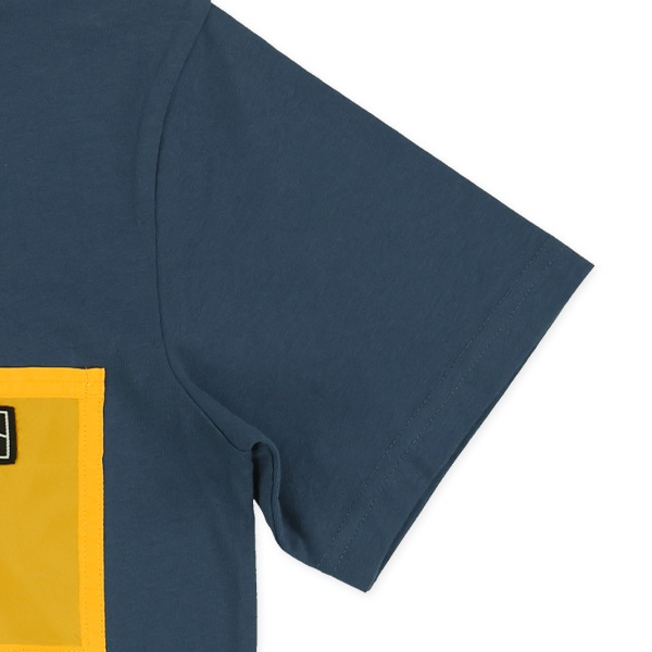 配色ポケット付き半袖Tシャツ