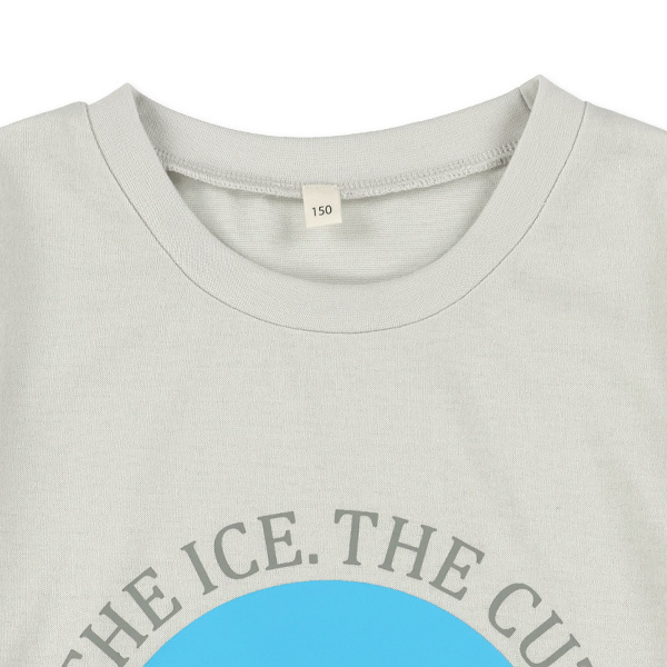 白くまプリント半袖Tシャツ