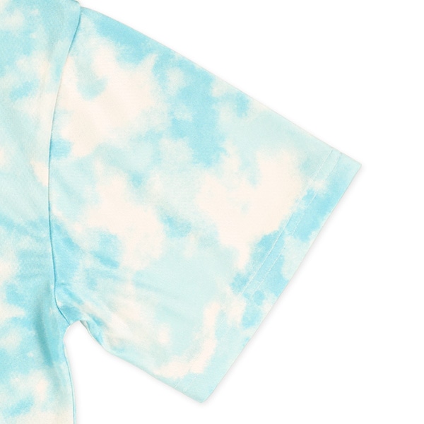 裏メッシュタイダイ風ロゴ半袖ビッグTシャツ