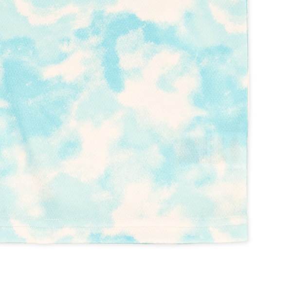 裏メッシュタイダイ風ロゴ半袖ビッグTシャツ