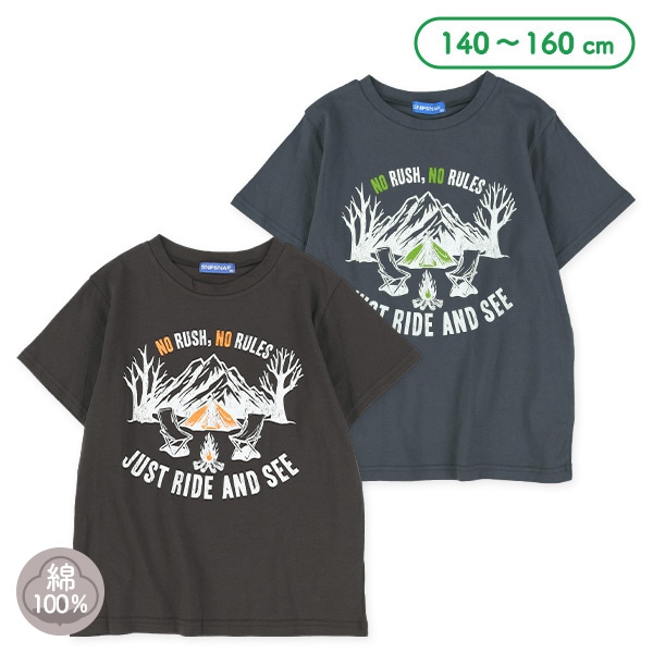 山キャンプ半袖Tシャツ