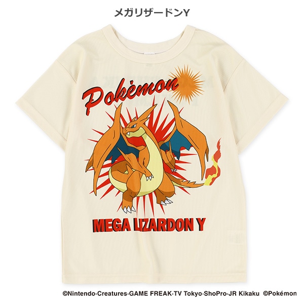 ポリエステルメッシュバンド風プリント半袖Tシャツ（ポケモン）
