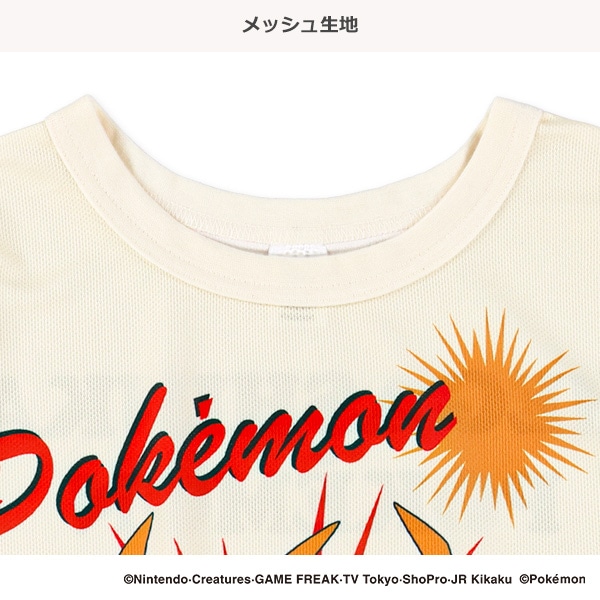 ポリエステルメッシュバンド風プリント半袖Tシャツ（ポケモン）