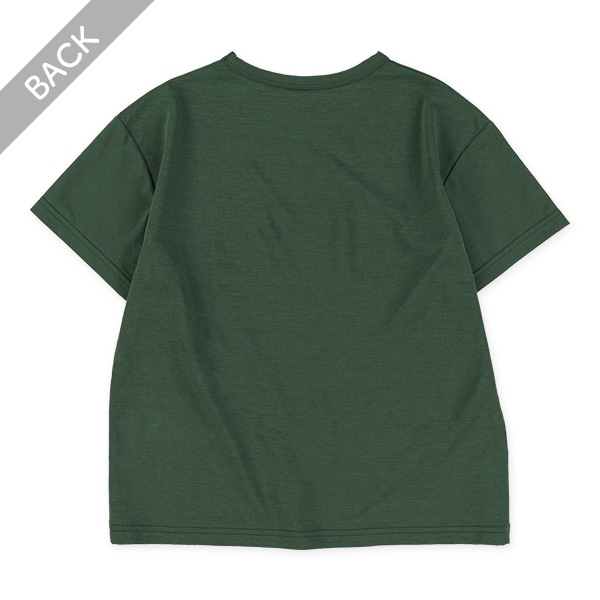 接触冷感胸ロゴプリント半袖Tシャツ