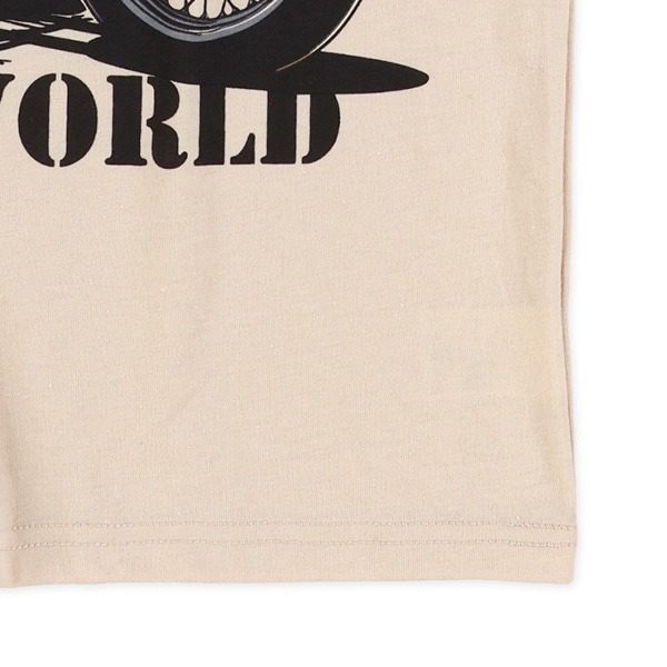 バイクロゴプリント半袖Tシャツ