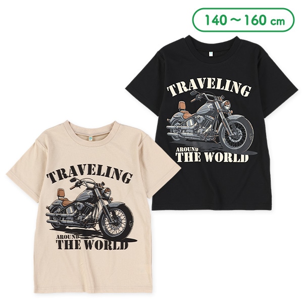 バイクロゴプリント半袖Tシャツ