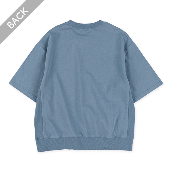 前後脇切り替えワンポイント刺繍半袖Tシャツ