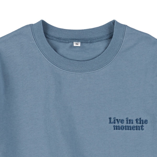 前後脇切り替えワンポイント刺繍半袖Tシャツ