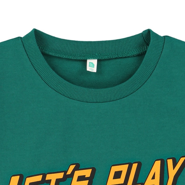 ミニ裏毛裾リブビッグプリント半袖Tシャツ