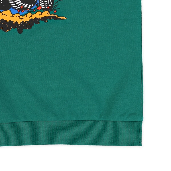 ミニ裏毛裾リブビッグプリント半袖Tシャツ