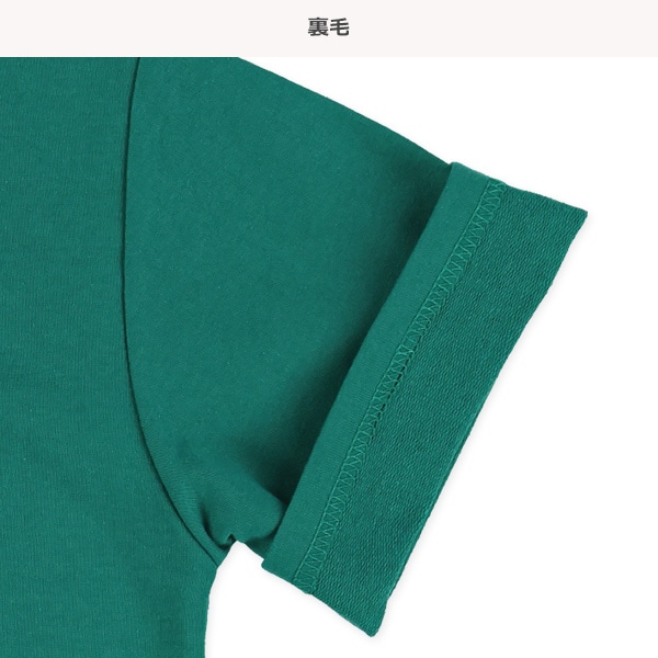 ミニ裏毛裾リブビッグプリント半袖Tシャツ