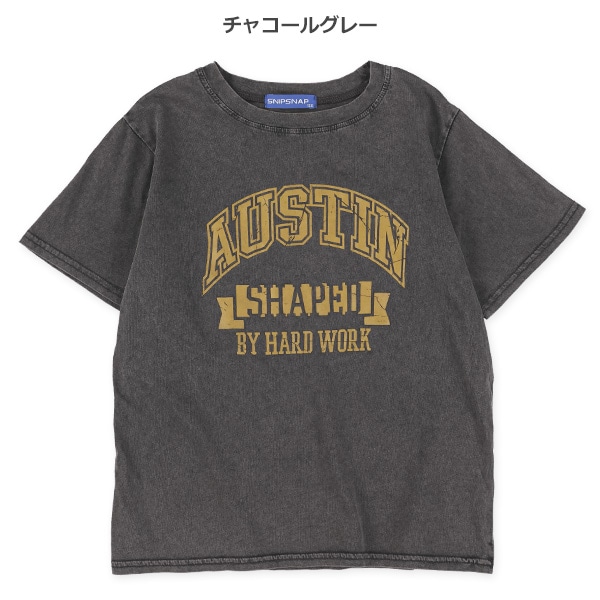 ロゴピグメント風半袖Tシャツ