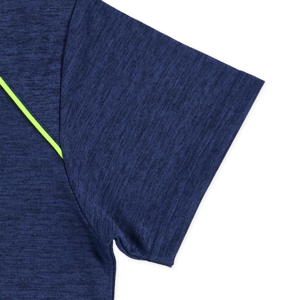 ダブルメッシュロゴ切り替え半袖Tシャツ