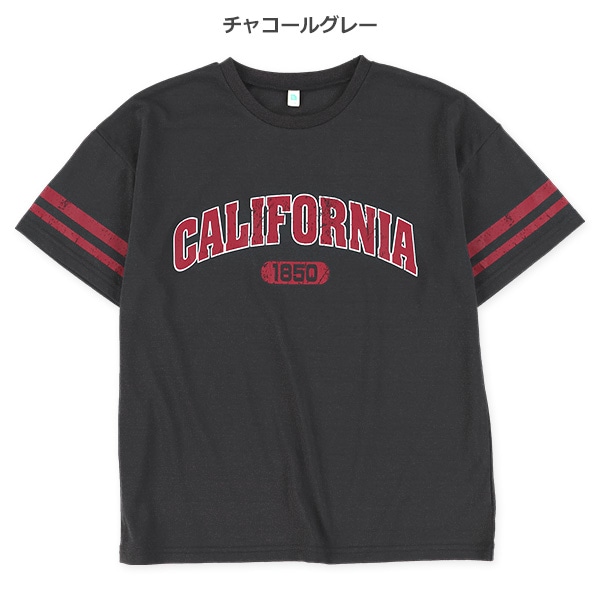 かすれ風アメカジプリント半袖Tシャツ