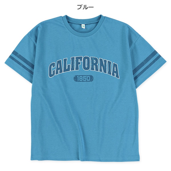 かすれ風アメカジプリント半袖Tシャツ