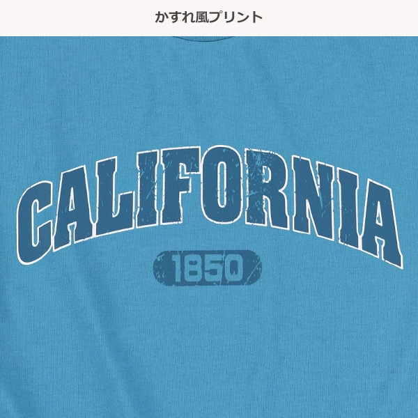 かすれ風アメカジプリント半袖Tシャツ