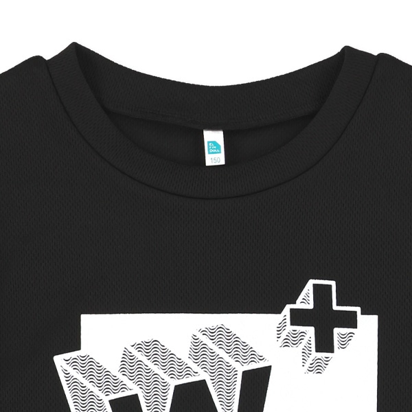 3D風ロゴメッシュ半袖Tシャツ