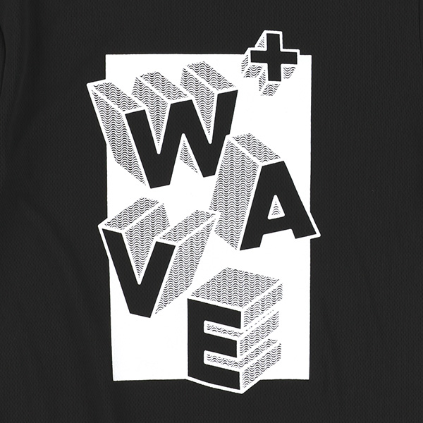 3D風ロゴメッシュ半袖Tシャツ