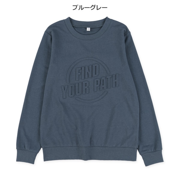 ミニ裏毛エンボスロゴトレーナー
