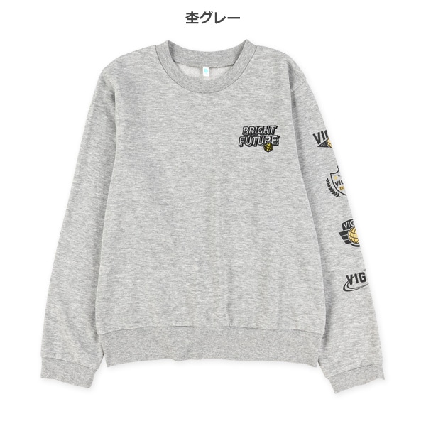 ミニ裏毛袖ロゴワイドトレーナー
