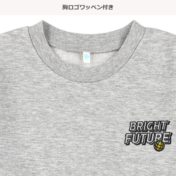 ミニ裏毛袖ロゴワイドトレーナー