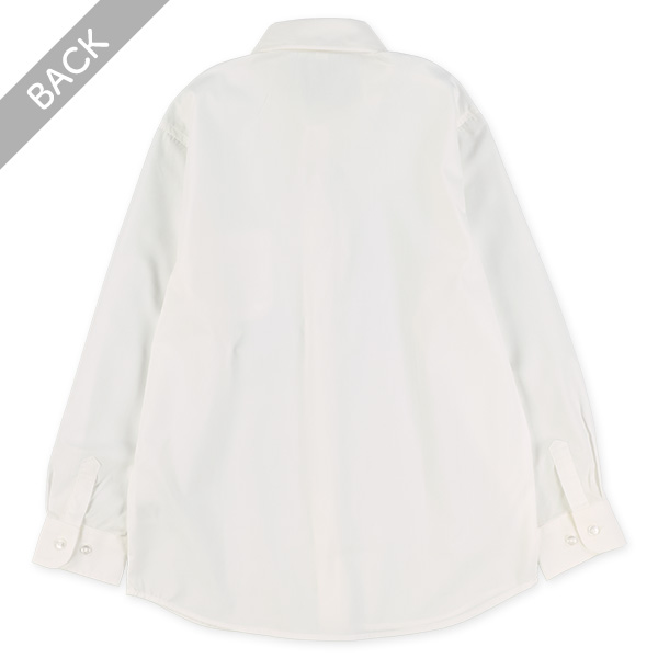 ブロード無地フォーマル長袖シャツ